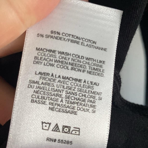 EXPRESS black very deep open v long sleeve bodysuit L - Picture 3 of 5